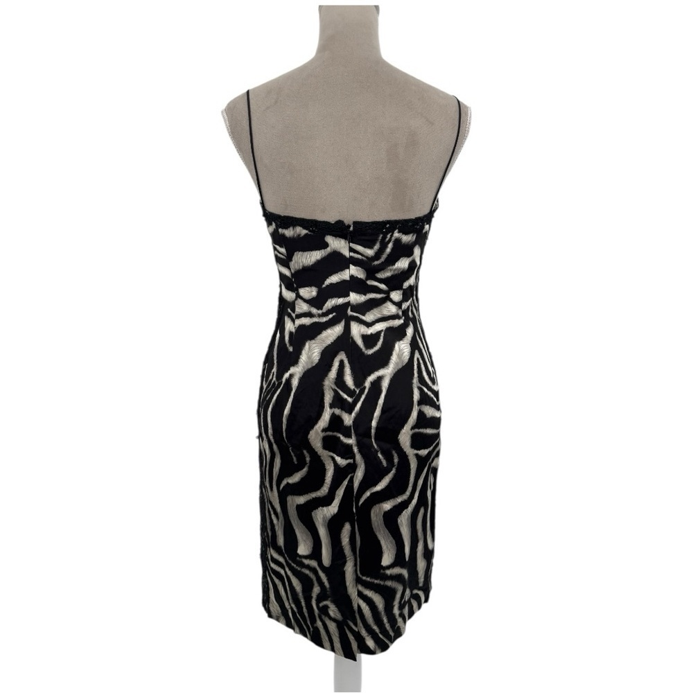 Dina Bar-El Zebra Print Bustier Bodycon Cocktail Dress Size Medium - Picture 10 of 13